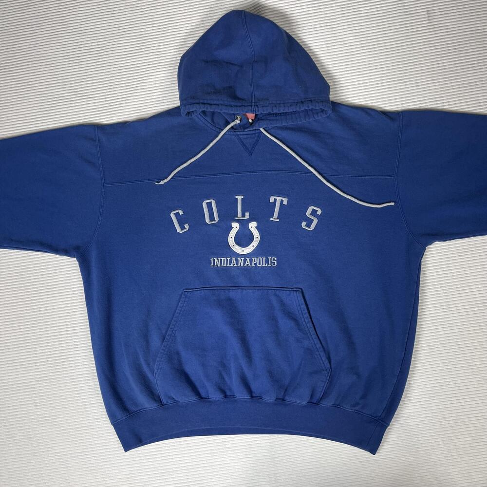 Indianapolis Colts Sweatshirt Mens 2XL Blue NFL Football Hoodie Pullover NFL
